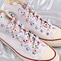 Fashion Love Heart Shoelaces High-top Canvas Sneakers Shoelace Flat Laces Shoe Strings 100/120/140/160/180CM Shoes Accesories