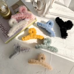 Fashion Hair Clips Female Hair Crabs Soft Girl Women Plush Hair Claws Hairgrips Elegant Headwear Woman Hair Accessories Ornament