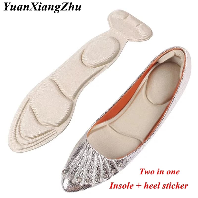7D Soft T-shaped Foam Invisible Women Arched Support Insert Insole High-heels Insoles Heel protection insole 1Pair ND-2