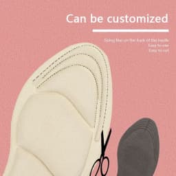 7D Soft T-shaped Foam Invisible Women Arched Support Insert Insole High-heels Insoles Heel protection insole 1Pair ND-2