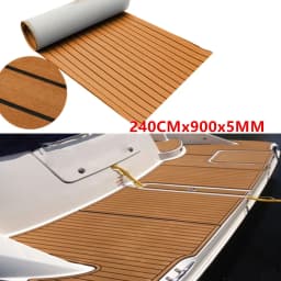 2400x900x5mm Self Adhesive Yacht Flooring Self-Adhesive EVA Foam Teak Faux Teak Boat Decking Sheet Brown