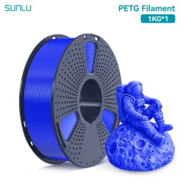 SUNLU PETG Filament 1KG Arranged Neatly 3D Material 1.75MM Non-Toxic Odorless Bright Color No Buble No Clogging Good Toughness