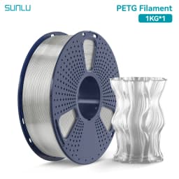 SUNLU PETG Filament 1KG Arranged Neatly 3D Material 1.75MM Non-Toxic Odorless Bright Color No Buble No Clogging Good Toughness