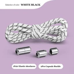 New No Tie Shoe laces Elastic Laces Sneakers Round Shoelaces without ties Kids Adult Quick Shoe lace Rubber Bands for Shoes
