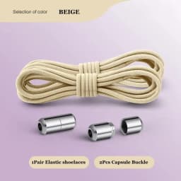 New No Tie Shoe laces Elastic Laces Sneakers Round Shoelaces without ties Kids Adult Quick Shoe lace Rubber Bands for Shoes