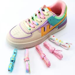 New Print Shoelaces for Sneakers Quality Fabric Flat Shoe laces Fashion Girl Laces for Shoes width 0.8cm 120/140/160CM