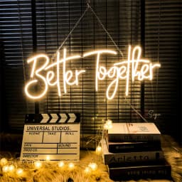 60cm Wedding Neon Led Sign Large Size Neon LED Sign Wedding Decor Room Neon Lights Birthday Party Decor Wall Hanging Sign