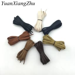 1Pair Brand Wax Waterproof Shoelace Cotton Cord Flat Shape Shoelaces High Top Casual Leather Boot Shoe Laces Fashion P-3