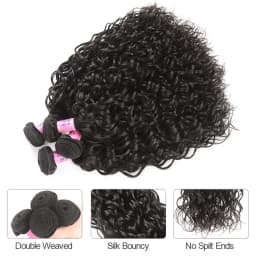 Unice Hair Water Wave Bundles 1 3 4 PCS Natural Color Unprocessed Virgin 100% Human Hair Bundles 100Gram Per Bundle 8-26inch