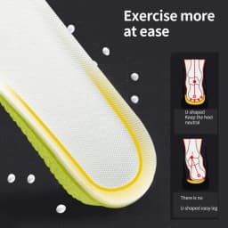 1Pair 1.5cm/2.5cm/3.5cm Growing Sole Shock Absorption Sports Insole for Feet Height Increase Templates Men Women Shoes Insoles