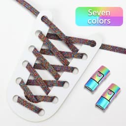 New Elastic Laces Sneakers Colorful Press Lock Shoe laces without ties Kids Adult Glitter No Tie Shoelaces for Shoes Accessories