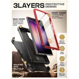 SUPCASE For Samsung Galaxy S24 Ultra Case UB Pro Full-Body Dual Layer Rugged Belt-Clip Phone Case with Built-in Screen Protector
