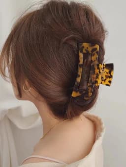 2020 Fashion Geometric Acetate Hair Claws Big Size Square Hair Crabs Clip Leopard Grain Hair Clamps For Women Hair Accessories