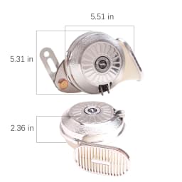 FARBIN 2Pcs/Kit 120db Snail Air Horn 12V Super Loud Three Tone Waterproof Car Horn For Truck Motorcycle Auto Accessory