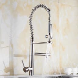 Black Kitchen Faucet Chrome Brass Tall Kitchen Faucet Mixer Sink Faucet Pull Down Spray Single Handle Swivel Spout Mixer Taps