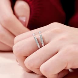 Newshe Creative 925 Sterling Silver Ring Enhancer for Engagement Adjustable Open Guard Wrap Wedding Band Cubic Zircon Jewelry