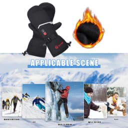 Savior Heat Winter Mittens Ski Heated Gloves Rechargeable Eelctric Battery for Men Women Keep Warm Heated Outdoor Sports Gloves
