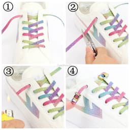 New Rainbow Magnetic Lock Shoelaces Elastic No tie Shoe laces Sneakers Shoelace Kids Adult Lazy Laces One Size Fits All Shoes