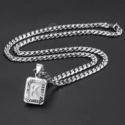 Sliver Color Initials Name Pendant Necklace Alphabet Letter A J K Charm 3mm/5mm Cuban Link Chain Dropshipping GPM11C