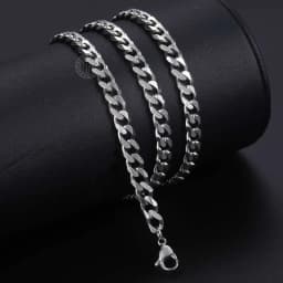 Sliver Color Initials Name Pendant Necklace Alphabet Letter A J K Charm 3mm/5mm Cuban Link Chain Dropshipping GPM11C
