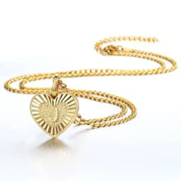 Initial A-Z Letters Necklace Gold Color Heart Shaped Love Charm Alphabet Pendant for Women Girls Unique Name Jewelry Gifts GP419