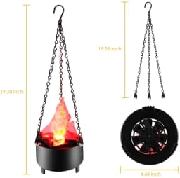 3D Artificial Flame Lamp, Mini Fake Fire Lamp Realistic Flame Stage Effect Light for Christmas New Year Club Decorative Campfire