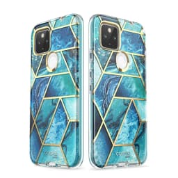 For Google Pixel 4A 5G Case 6.2 inch (2020) I-BLASON Cosmo Full-Body Marble Glitter Case Cover WITH Built-in Screen Protector