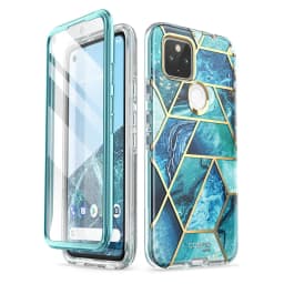 For Google Pixel 4A 5G Case 6.2 inch (2020) I-BLASON Cosmo Full-Body Marble Glitter Case Cover WITH Built-in Screen Protector