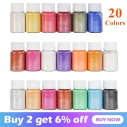 32 Color Mica Powder Epoxy Resin Pigment DIY Resin Mold Colorant Dye Jewelry Making Accessories Epoxy Color Pigment Pearl Powder