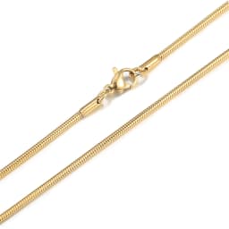 0.9/1.2/1.5/2mm Round Snake Necklace For Men Women Gold Color Silver Color Serpentine Link Chain Necklace Fashion Jewelry