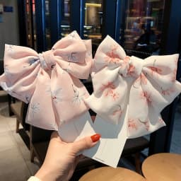 Chiffon Barrettes Hair Clips For Women High Quality Big Floral Hair Bow Flower 3 Layers Ponytail Clips Girls Hair Accessories