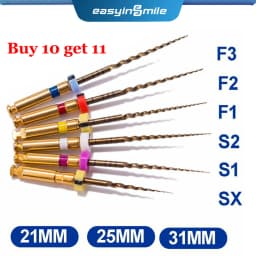 6pcs/pack Easyinsmile Dental Endo Gold Files X-Pro Large NITI Taper Rotary Endodontic File SX S1 F1 F2 F3 21MM 25MM 31MM