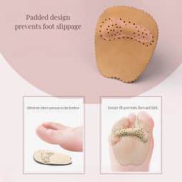 Heels Feet Pads Thickened Cowhide leather Half Insoles Women Shoes Pads Foot Care Products Sandals Forefoot Non-slip Cushion