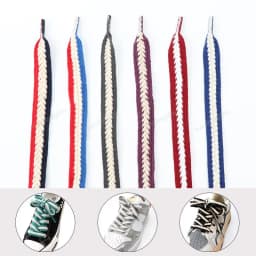 Colorblock Shoelaces for Sneakers Quality 1.5cm Widen Flat Shoelace Brand Cotton Laces for Shoes 100/120/140/160CM Shoestrings