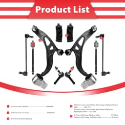 TOPICKSAP 10PCS Steering & Suspension Kit Front Control Arm Ball Joint Sway Stabilizer Links for Ford Explorer 2011 2012 - 2017