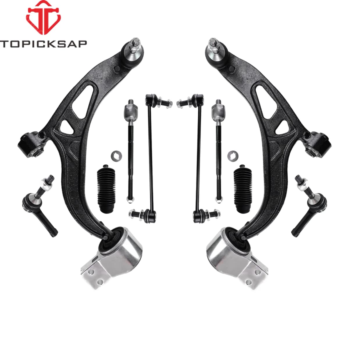 TOPICKSAP 10PCS Steering & Suspension Kit Front Control Arm Ball Joint Sway Stabilizer Links for Ford Explorer 2011 2012 - 2017