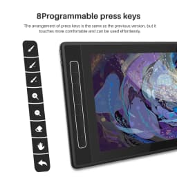 HUION KAMVAS Pro 16 2.5K QHD Drawing Tablet with Screen QLED Full-Laminated Graphics Tablet with Battery-Free Pen, 15.6inch