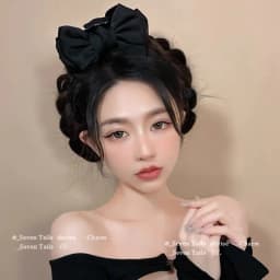 Black double-sided bow clip shark clip large high-end sense plate hair clip back of the head headdress hair accessories catch