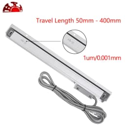 HXX High Precision 0.001mm Linear Scale 1micron DRO Encoder 50 100 150 200 250 300 350 400mm 20x29mm Optical Grating Ruler