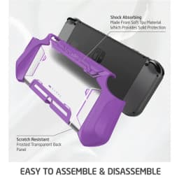 Dockable Case For Nintendo Switch Mumba Blade Series TPU Grip Cover Compatible with Nintendo Switch Console & Joy-Con Controller