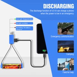 TrustFire UC10 Magnetic Battery Charger with Power Bank Function Universal Charger for Li-ion 32650 21700 16340 26650 18650 Cell