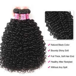 UNice Burmese Curly Hair Bundles 3/4 PCS Lot Unprocessed Natural Color Bundles 100% Human Hair 100Grams Per Bundle