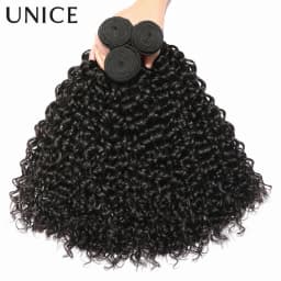 UNice Burmese Curly Hair Bundles 3/4 PCS Lot Unprocessed Natural Color Bundles 100% Human Hair 100Grams Per Bundle