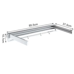 Wall-mounted Laundry Clothes Storage Drying Rack Retractable Dryer Hanger White