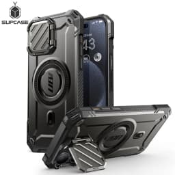 SUPCASE For iPhone 15 Pro Max Case 6.7" 2023 UB Mag XT Full Body Rugged Case with Camera Cover & Built-in Kickstand