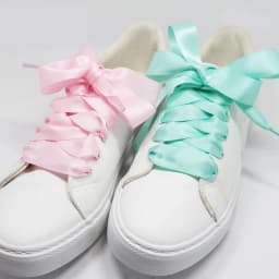 1Pair Satin Silk Ribbon Shoelaces off White Sneaker shoes lace  Canvas shoe laces 2cm Width 80cm/100cm/120cm Length 20colors