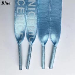 Fashion Letter Print Satin Silk Ribbon Shoelaces 1CM Width Sneaker Flat Shoe laces 1 Pair Strings 80 100 120 140 160 Length ZM1
