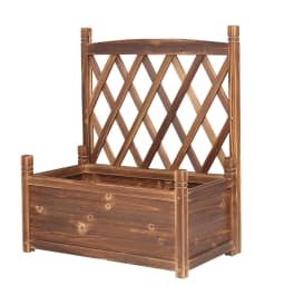Raised Garden Bed with Trellis - Garden Box for Vine Climbing Plants Flower Free-Standing Raised Planter for Patio Garden Indoor