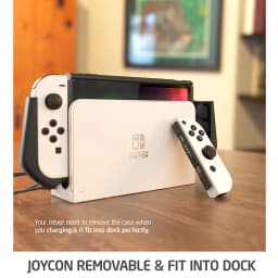 For Nintendo Switch OLED Case 2021 MUMBA Blade Series Dockable TPU Grip Protective Cover Compatible with Joy-Con Controller