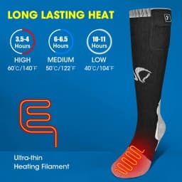 Electric Heated Socks Winter Thermal Socks Battery Heated 3 Levels Temperature Control For Men And Women